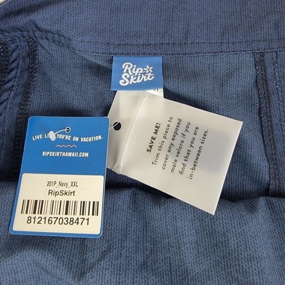 RipSkirt Hawaii Wrap Skirt XXL Length 2 Navy Blue Athletic Travel Skort NWT - Picture 7 of 12
